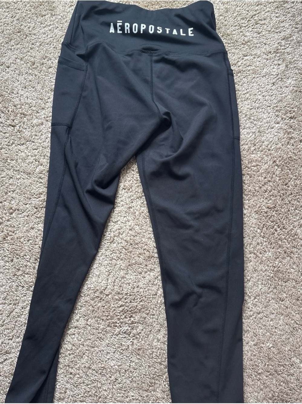 Aeropostale Black Athletic Jogger Pants with Logo Waistband